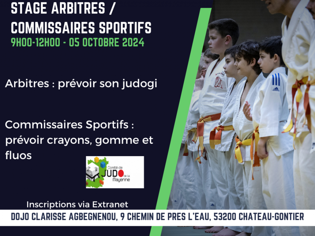 Image de l'actu 'Stage Arbitres / Commissaires Sportifs'