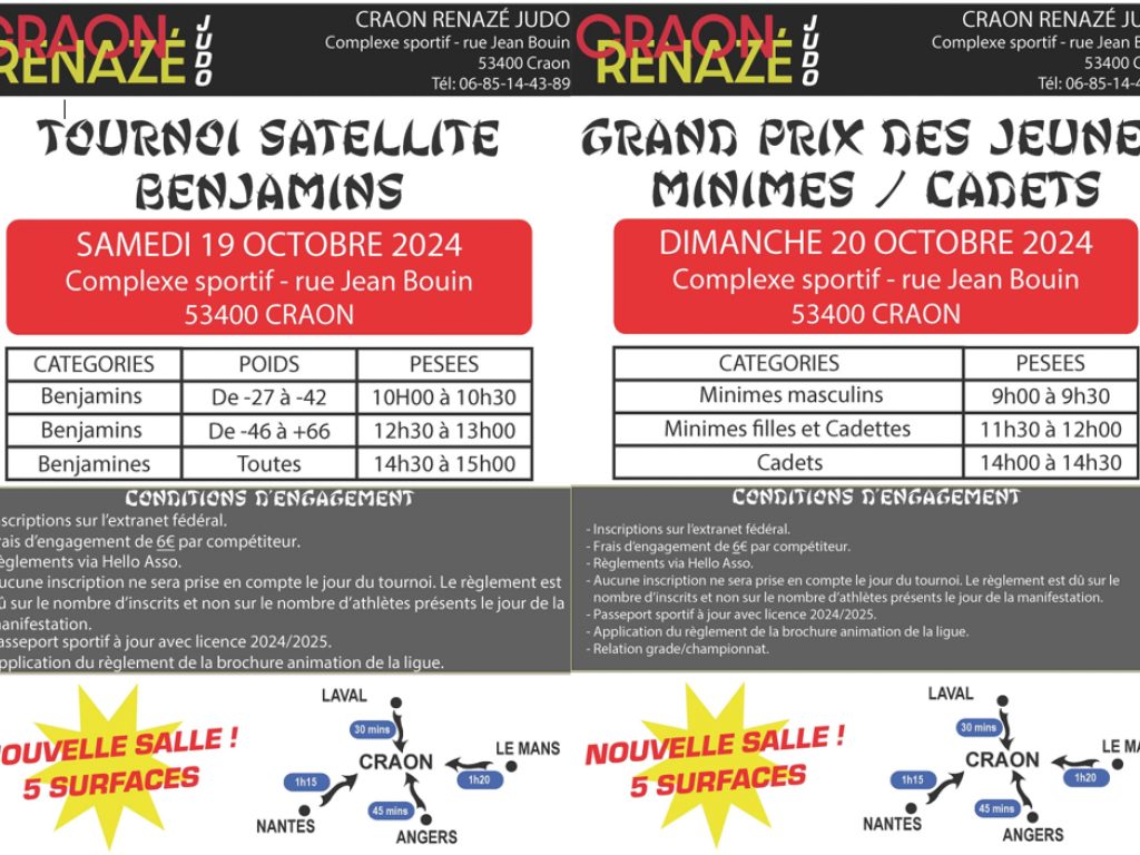 Image de l'actu 'Tournoi Satellite et Grand Prix des Jeunes - Craon'